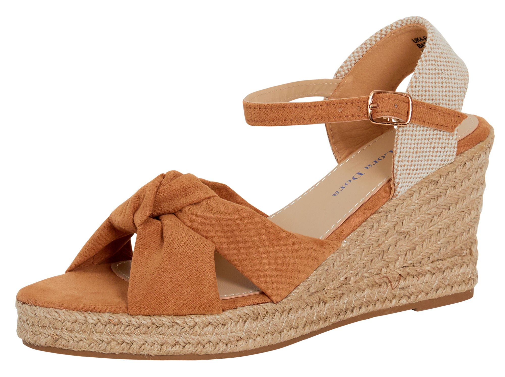 Womens Open Toe Wedge Sandals Espadrille Wedges Strappy Hessian Ankle Wrap Shoes