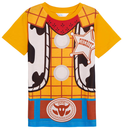 Kids 3 Pack Disney Toy Story T-Shirts Girls Boys Buzz Woody Alien Dress Up Tees Tops