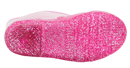Girls Rainbow Glitter Wellington Boots Kids Wellies Rain Shoes Tall Snow Boots