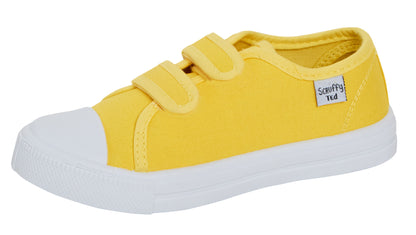 Kids Canvas Pumps Boys Trainers Girls Plimsolls Unisex Easy Fasten Casual Shoes