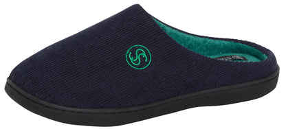 Strong Souls Mens Memory Foam Slippers Open Back Fleece Lined Mules House Shoes