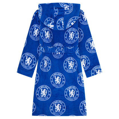 Official Chelsea FC 3 Piece Nightwear Premier League Football Dressing Gown Robe Kids Pyjama Set