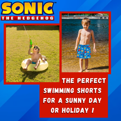 Boys Sonic The Hedgehog Swim Shorts Swimming Shorts Trunks Holiday Board Shorts
