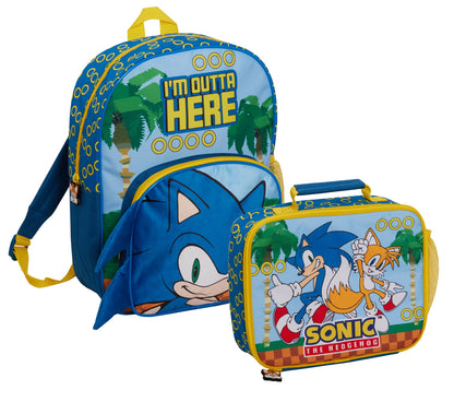 Sonic The Hedgehog Lunch Bag Sega Insulated Lunch Box for Kids School Cooler Bag