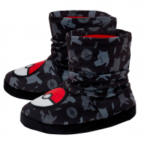 Pokemon Pokeball Slipper Boots Kids Slouch Gamer Fleece Slippers Boys House Shoe