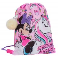 Minnie Mouse Drawstring Gym Bag Girls Unicorn Swim Bag Disney Nursery Backpack