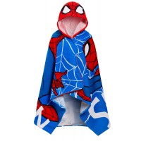 Spiderman Hooded Towel Kids Avengers Poncho Beachtowel Bath Towel Swimming Wrap