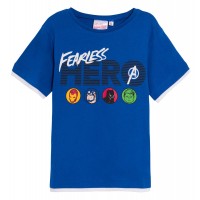 Boys Avengers Short Sleeved T-Shirt Kids Marvel Cotton Summer Top Superhero Tee