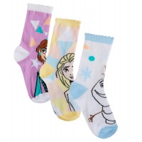 Girls Disney Frozen 3 Pack Socks Kids Elsa Multipack Ankle Sock For Kids Gift